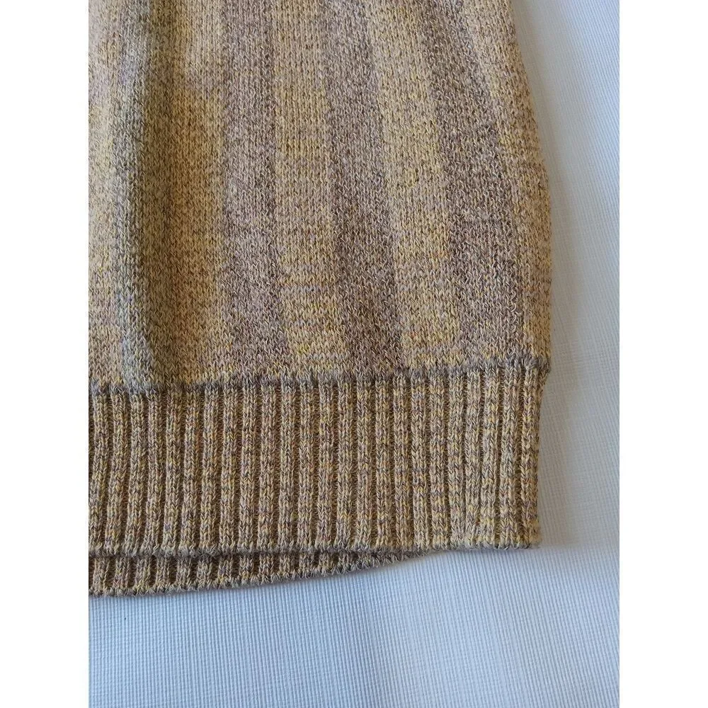 Ermenegildo Zegna Yellow Tight Knit Cotton Pullover Crewneck Sweater Men's XXL